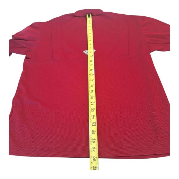 Columbia Red Polo PFG Fishing Shirt Golf Omni Shade Alabama Crimson Tide Men's M - Picture 11 of 16